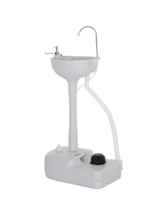 Outsunny Portable Outdoor Sink with Soap Dispenser, White A20-083