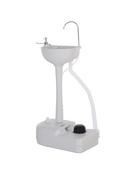 Outsunny Portable Outdoor Sink with Soap Dispenser, White A20-083 - pic 82811 | FastDaddyshop