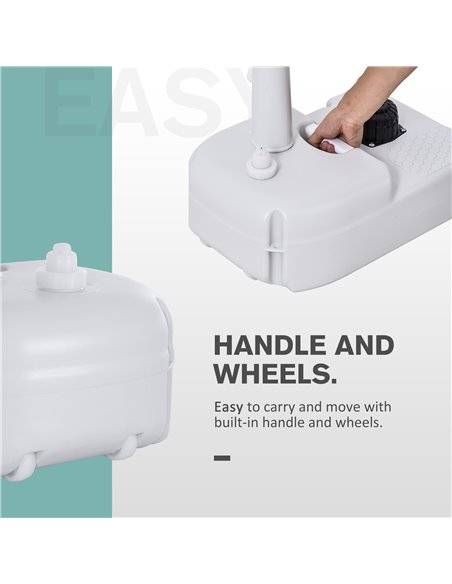 Outsunny Portable Outdoor Sink with Soap Dispenser, Towel Holder, HDPE Construction, White - pic 82817 | FastDaddyshop
