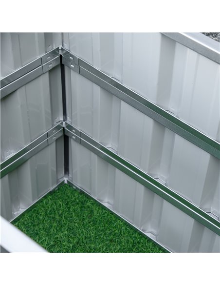 Outsunny 3 Tier Raised Garden Bed, 118 x 118 x 62cm Metal Box with Open Bottom, Three Individuals, to grow Vegetables, Herbs, Fl - pic 82844 | FastDaddyshop