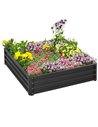 Outsunny Raised Garden Bed Box with Weatherized Steel Frame 120 x 120 x 30cm, Grey 845-040V01GY