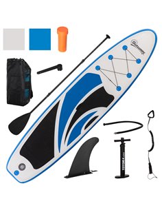 Outsunny 10'6" x 30" x 6" Inflatable Paddle Stand Up Board, Blue A33-016