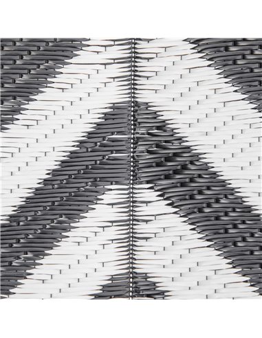 Outsunny 182 x 274 cm(6x9ft) Outdoor Rug Reversible Mat Plastic Straw Rug Portable RV Camping Mat for Garden Deck Picnic, Black 
