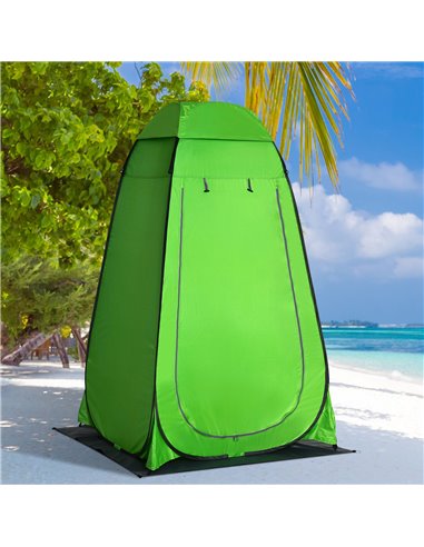 Outsunny Camping Shower Tent Pop Up Toilet Privacy for Outdoor Changing Dressing Bathing Storage Room Tents, Portable Carrying B