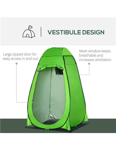 Outsunny Camping Shower Tent Pop Up Toilet Privacy for Outdoor Changing Dressing Bathing Storage Room Tents, Portable Carrying B - pic 82985 | FastDaddyshop