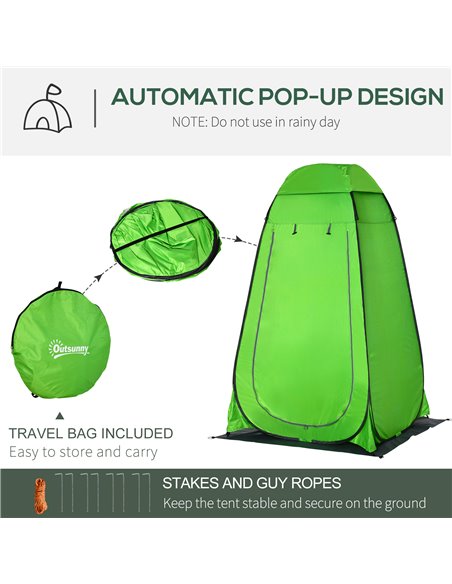 Outsunny Camping Shower Tent Pop Up Toilet Privacy for Outdoor Changing Dressing Bathing Storage Room Tents, Portable Carrying B - pic 82986 | FastDaddyshop