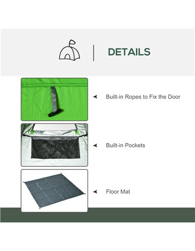 Outsunny Camping Shower Tent Pop Up Toilet Privacy for Outdoor Changing Dressing Bathing Storage Room Tents, Portable Carrying B