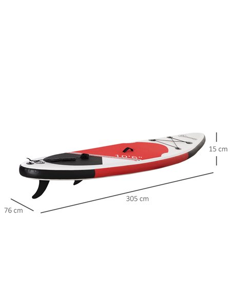 Outsunny Stand Up Paddle Board Inflatable Set, Non-Slip Deck with Aluminium Paddle & ISUP Accessories, White A33-017 - pic 82993 | FastDaddyshop