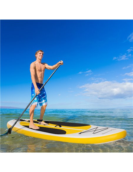 Outsunny Stand Up Paddle Board Inflatable SUP with Adjustable Aluminium Paddle, Non-Slip Deck, ISUP Accessories, 305L x 76W x 15 - pic 83001 | FastDaddyshop