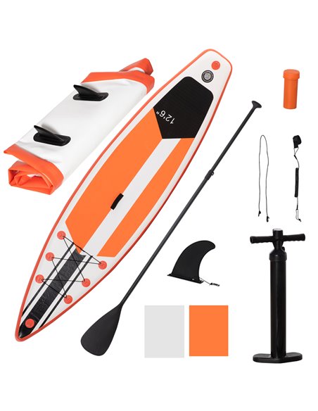 Outsunny 10'6" x 30" x 6" Inflatable Paddle Stand Up Board, White A33-022 - pic 83009 | FastDaddyshop