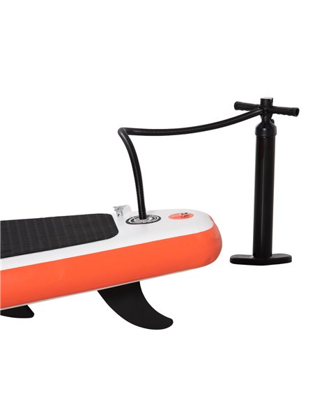 Outsunny 10'6" x 30" x 6" Inflatable Paddle Stand Up Board, Adjustable Aluminium Paddle, Non-Slip Deck Board, 320Lx76Wx15Hcm, Wh - pic 83016 | FastDaddyshop