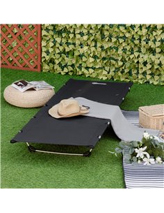 Outsunny Portable Camping Bed, Up to 150kg with Carry Bag, Slate Grey A20-212 2