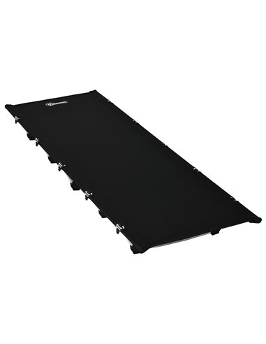 Outsunny Portable Camping Bed: Sturdy Aluminium Frame Supporting up to 150kg, with Carry Bag, Slate Grey