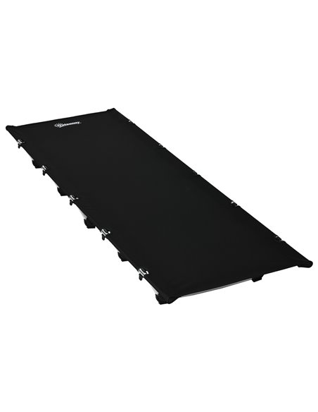 Outsunny Portable Camping Bed: Sturdy Aluminium Frame Supporting up to 150kg, with Carry Bag, Slate Grey - pic 83087 | FastDaddyshop