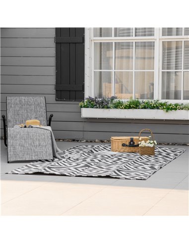 Outsunny 152 x 243 cm(5x 8ft) Outdoor Rug Reversible Mat Plastic Straw Rug Portable RV Camping Mat for Garden Deck Picnic Indoor