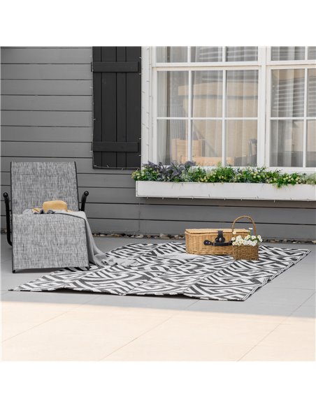 Outsunny 152 x 243 cm(5x 8ft) Outdoor Rug Reversible Mat Plastic Straw Rug Portable RV Camping Mat for Garden Deck Picnic Indoor - pic 83124 | FastDaddyshop