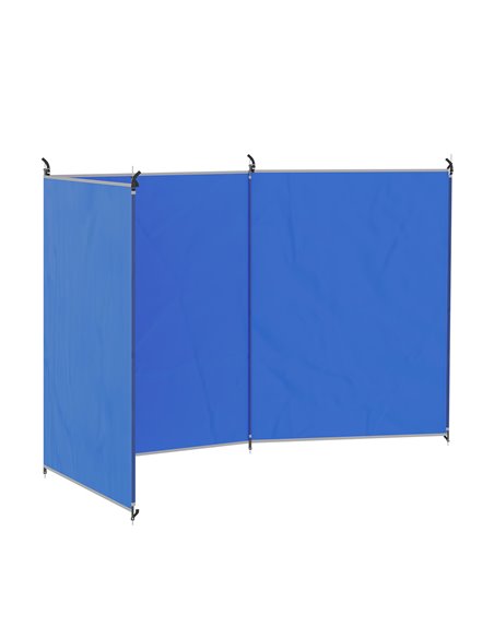 Outsunny Camping Windbreak, Foldable Portable Wind Blocker with Carry Bag, Blue A20-269V02BU - pic 83297 | FastDaddyshop