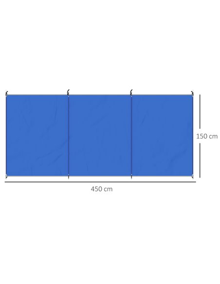 Outsunny Camping Windbreak, Foldable Portable Wind Blocker w/ Carry Bag and Steel Poles, Beach Sun Screen Shelter Privacy Wall,  - pic 83299 | FastDaddyshop
