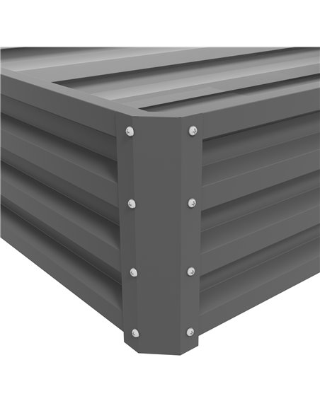 Outsunny Raised Beds for Garden, Galvanised Outdoor Planters for Herbs and Vegetables, for Patio, Garden, Balcony, Light Grey 84 - pic 83331 | FastDaddyshop