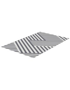 Outsunny Reversible Outdoor Rug with Carry Bag 182 x 274cm, Grey and Cream 844-782V00MX