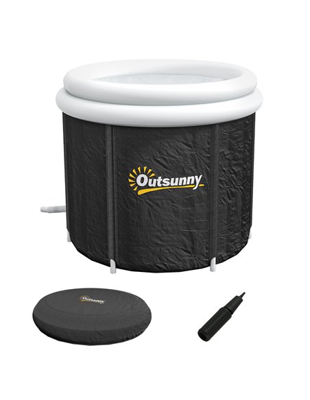 Outsunny Cold Plunge Tub, Portable Ice Bath Cold Water Therapy Tub, Black 848-072V00BK - pic 83432 | FastDaddyshop