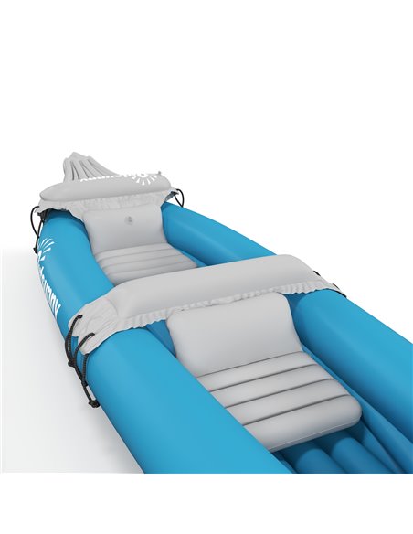 Outsunny Inflatable Kayak, Two-Person Inflatable Canoe Boat Set with Air Pump, Aluminium Oars, 318 x 80 x 50cm - Blue A31-006V01 - pic 83538 | FastDaddyshop