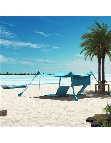 Outsunny Inflatable Kayak, Two-Person Inflatable Canoe Boat Set with Air Pump, Aluminium Oars, 318 x 80 x 50cm - Blue A31-006V01