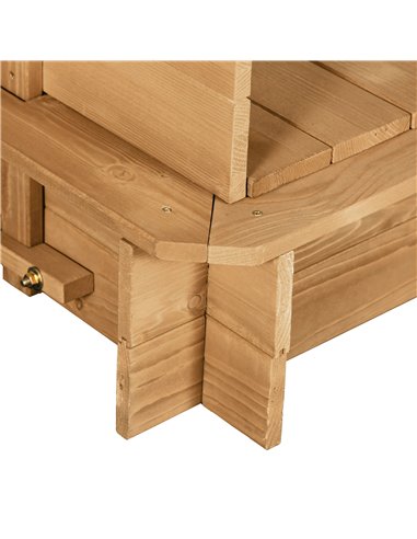 Outsunny Wooden Sandpit with Adjustable Canopy Light Brown 343-029V00LR