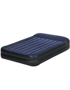 Outsunny Queen Inflatable Air Mattress with Built-in Electric Pump, Dark Blue A20-368V70DB