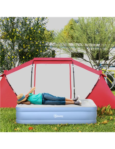 Outsunny Comfortable Single Inflatable Air Mattress, with Quick-Fill Built-In Electric Pump - pic 83586 | FastDaddyshop
