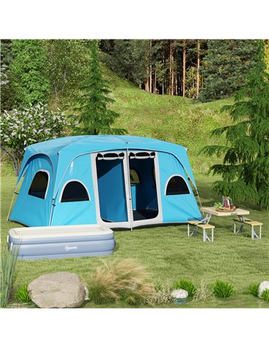 Outsunny Comfortable Single Inflatable Air Mattress, with Quick-Fill Built-In Electric Pump