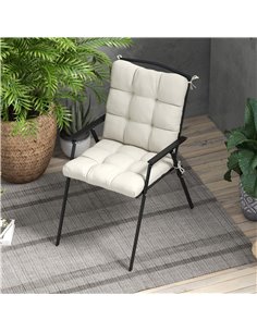 Outsunny Outdoor Garden Seat Cushion with Backrest, Cream White 84B-953V71CW 2
