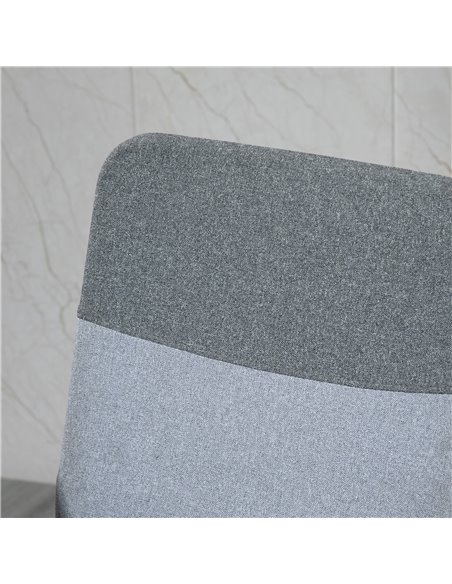 Vinsetto Office Chair Linen Fabric Swivel Computer Desk Chair Home Study Adjustable Chair with Wheels, Grey - pic 8366 | FastDaddyshop