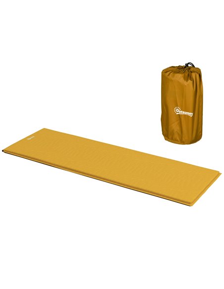 Outsunny Single Inflatable Mattress Sleeping Pad, Self-Inflating, Khaki A20-419V00KK - pic 83693 | FastDaddyshop