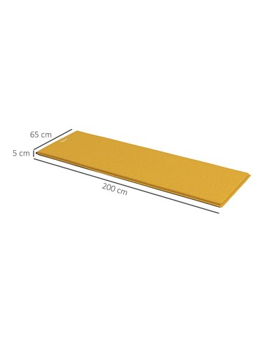 Outsunny Single Inflatable Mattress Sleeping Pad, Self-Inflating, Khaki A20-419V00KK