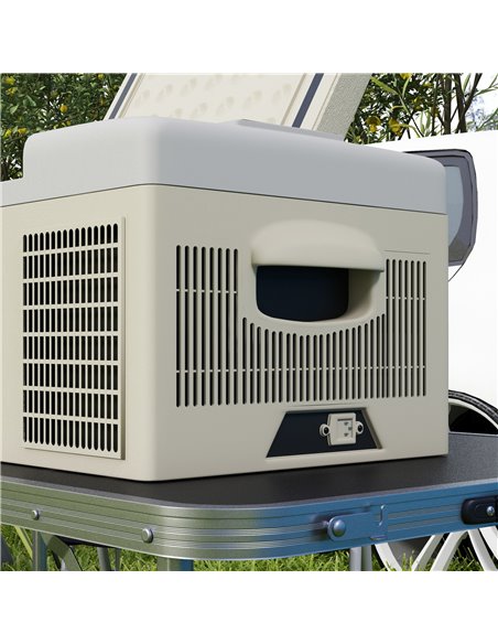 Outsunny 16L Car Fridge Freezer, Portable Car Refrigerator, Khaki C00-041V70KK - pic 83719 | FastDaddyshop