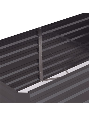 Outsunny Set of 2 Raised Beds for Garden, Galvanised Steel Outdoor Planters with Multi-reinforced Rods for Vegetables, Plants, F