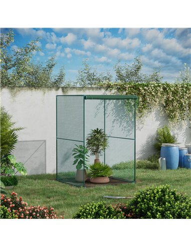 Outsunny Fruit Cage Bird Netting, Vegetable Plant Protection Tent with Zipped Door, Anti Bird, Insects, Small Animals, 1.2 x 1.2