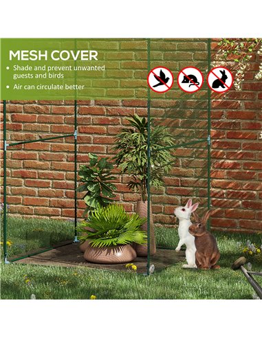 Outsunny Fruit Cage Bird Netting, Vegetable Plant Protection Tent with Zipped Door, Anti Bird, Insects, Small Animals, 1.2 x 1.2