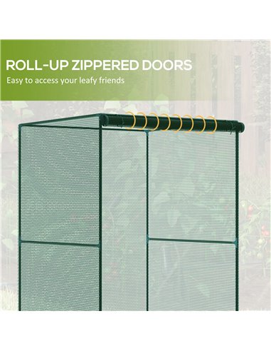 Outsunny Fruit Cage Bird Netting, Vegetable Plant Protection Tent with Zipped Door, Anti Bird, Insects, Small Animals, 1.2 x 1.2