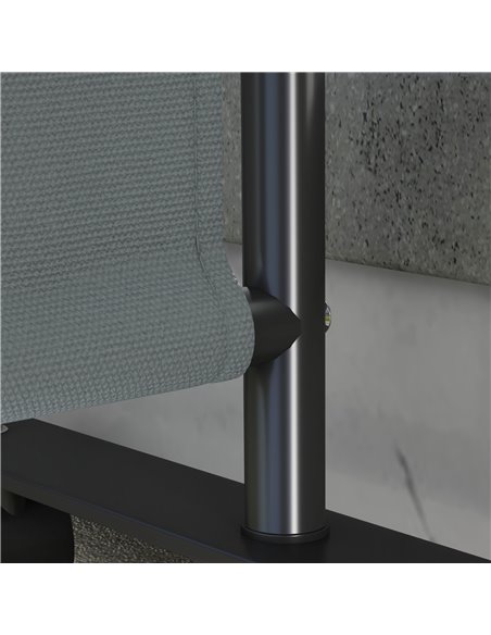 Outsunny Decorative Garden Partition Screen, 6FT Portable Privacy Screen w/ Lockable Wheels, Single Freestanding Metal Room Divi - pic 83763 | FastDaddyshop