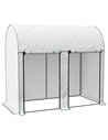 Outsunny Walk-In Greenhouse with Zipped Roll Up Doors, 200 x 100 x 178cm, White 84H-064V00WT