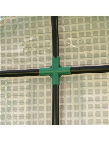 Outsunny Walk-In Greenhouse with Zipped Roll Up Doors, Small Greenhouse with Plastic Cover and Arched Top for Tomatos, Flowers, 