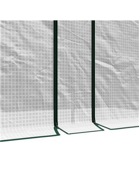 Outsunny Walk-In Greenhouse with Zipped Roll Up Doors, Small Greenhouse with Plastic Cover and Arched Top for Tomatos, Flowers,  - pic 83872 | FastDaddyshop