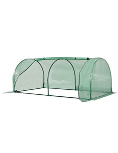 Outsunny Tunnel Steel Frame Outdoor Greenhouse 200x100x80cm, Green 845-305V01