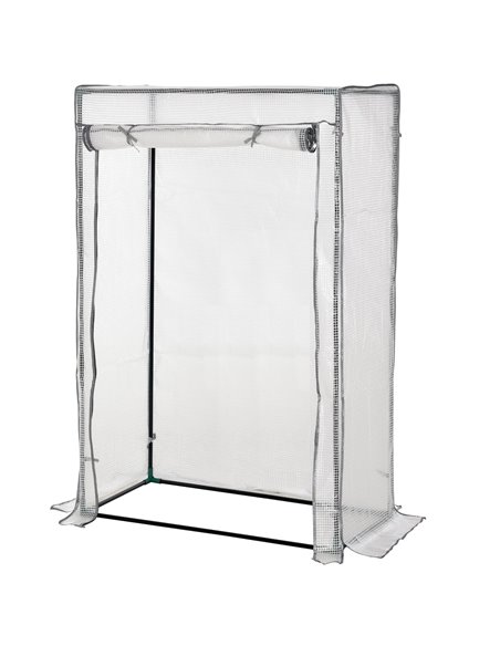 Outsunny Greenhouse Oasis: Steel-Framed PE Shelter with Roll-Up Door, White 845-386V01 - pic 83909 | FastDaddyshop