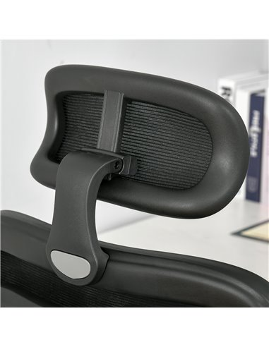 Vinsetto Mesh Office Chair, Ergonomic High-Back Swivel Desk Chair with Adjustable Height, Headrest, Lumbar Support, Padded Seat 
