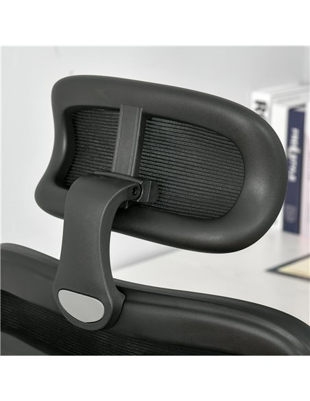 Vinsetto Mesh Office Chair, Ergonomic High-Back Swivel Desk Chair with Adjustable Height, Headrest, Lumbar Support, Padded Seat  - pic 8394 | FastDaddyshop