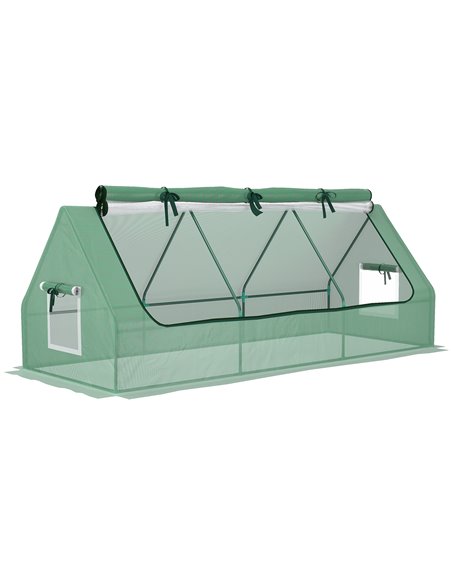 Outsunny 90H x 240L x 90Wcm Mini Greenhouse with Steel Frame, Green 845-770V00GN - pic 83972 | FastDaddyshop