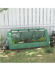 Outsunny 90H x 240L x 90Wcm Mini Greenhouse with Steel Frame, Green 845-770V00GN 2